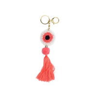 Tassel & Crochet Charm Keyring By Rice DK